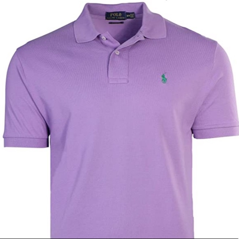 Classic fit mesh polo charter purple